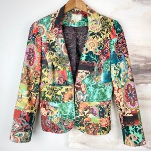 Alberto Makali Multicolor Boho Patchwork Blazer